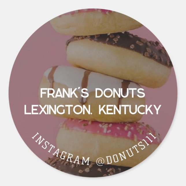 Donuts Classic Round Sticker (Front)