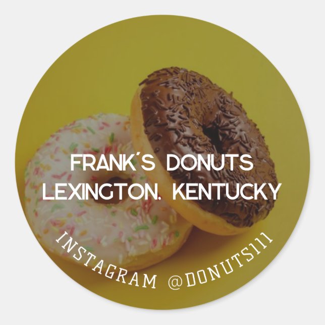 Donuts Classic Round Sticker (Front)