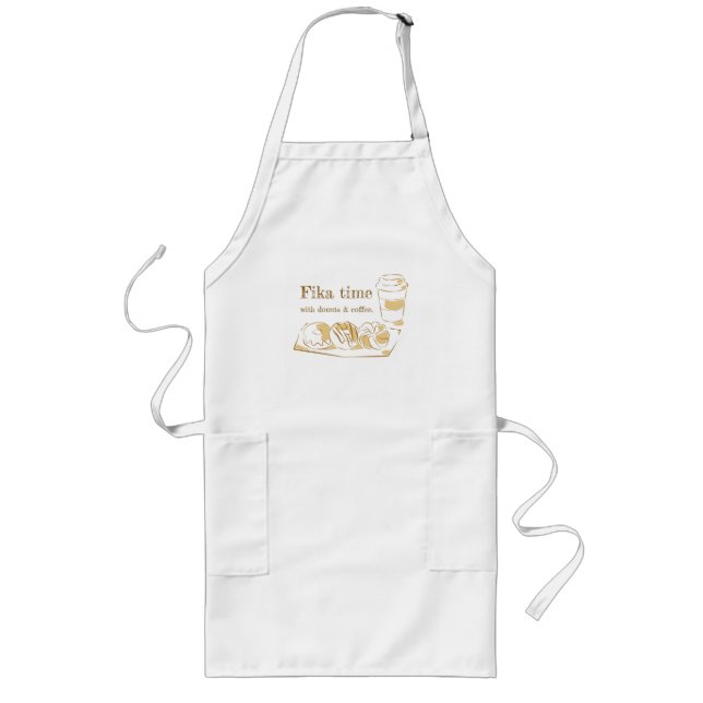 Donuts, Coffee and Me  Long Apron (Front)