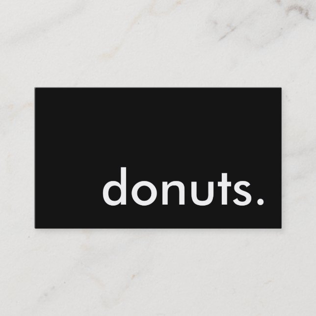 donuts. (color customizable) business card (Front)
