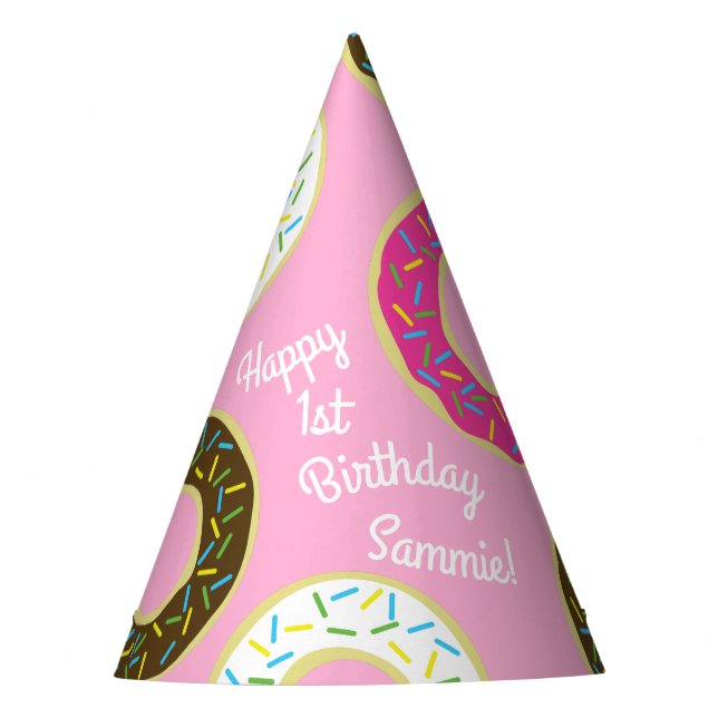 Donuts Colorful Doughnuts1st Birthday Party Theme Hat (Front)