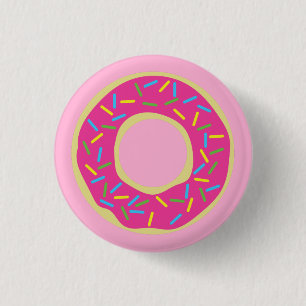 Donuts Colorful Doughnuts 1st Birthday Party Theme Button