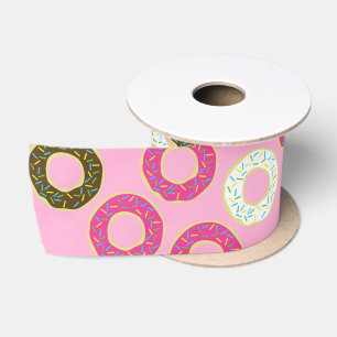 Donuts Colorful Doughnuts 1st Birthday Party Theme Satin Ribbon