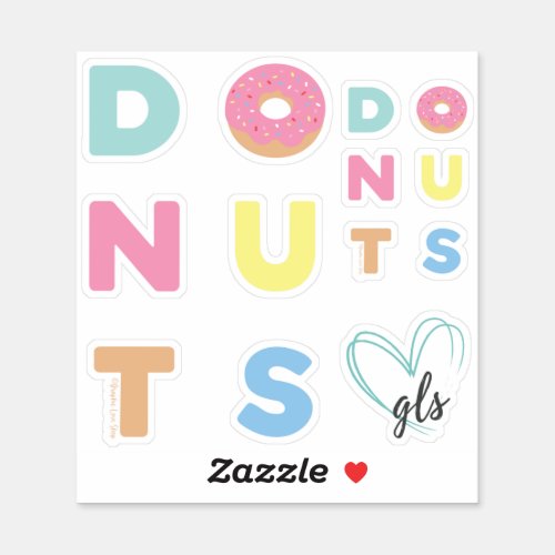 Donuts colorful  GraphicLoveShop Sticker