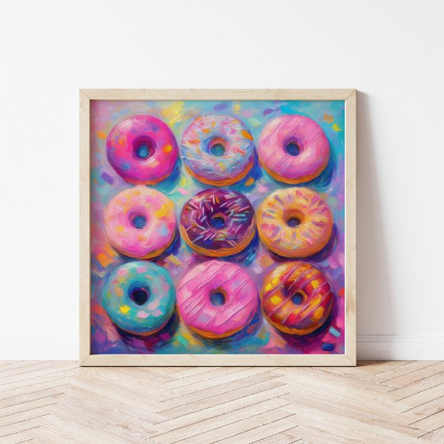 Donuts Colorful Modern Abstract Art Poster (Creator Uploaded)