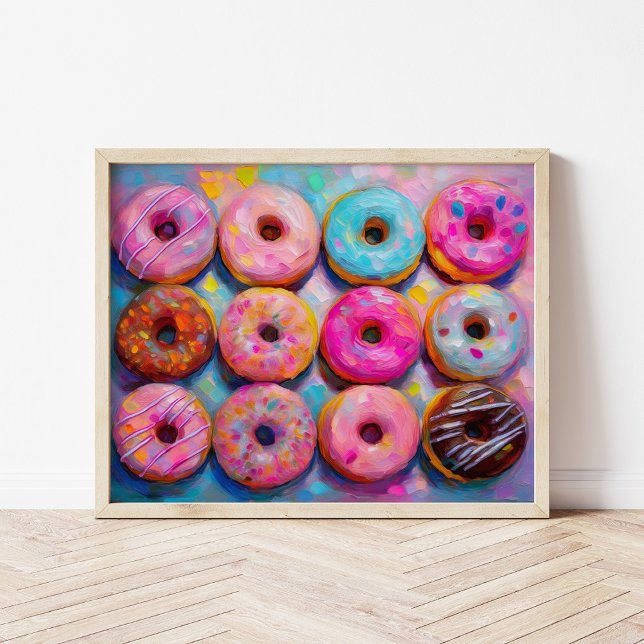 Donuts Colorful Modern Abstract Art Poster (Creator Uploaded)