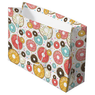 Donuts Colorful Pattern Large Gift Bag
