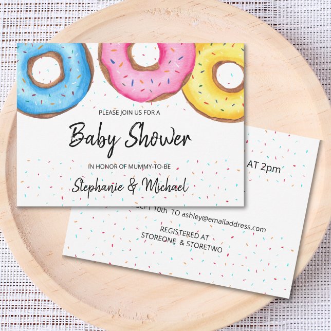  Donuts Couples Baby Shower Invitation (Creator Uploaded)
