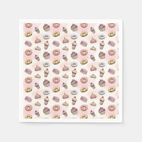Donuts Cupcakes Cute Gift for Baker Birthday Party Napkins