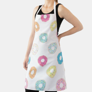 DONUTS Cute colored glazed donuts w sprinkles Apron