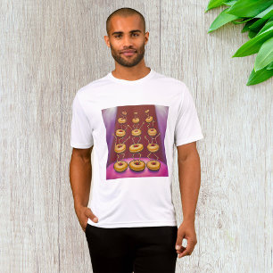 Donuts Dancing Whimsical Doughnut Characters T-Shirt