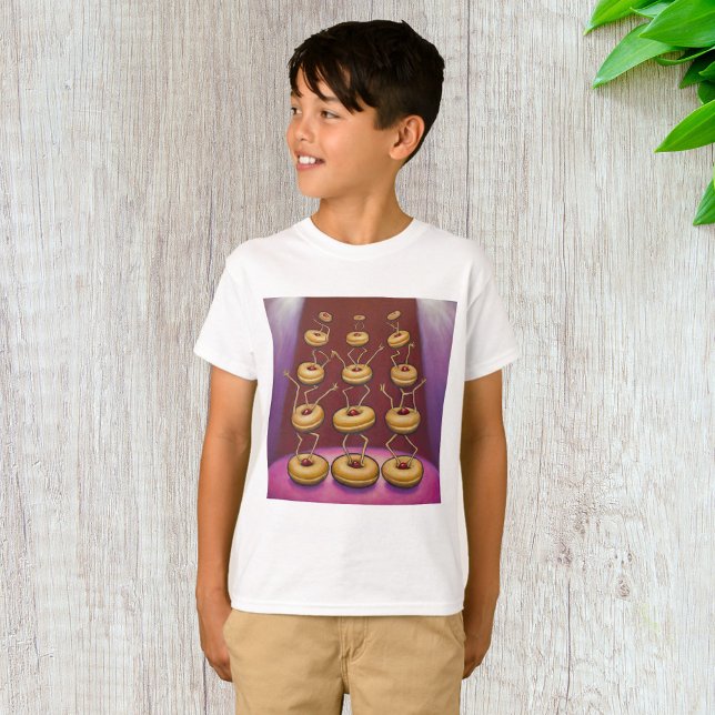 Donuts Dancing Whimsical Doughnut Characters T-Shirt (Creator Uploaded)