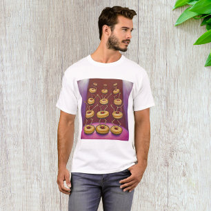 Donuts Dancing Whimsical Doughnut Characters T-Shirt