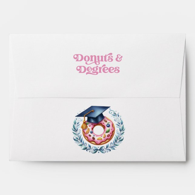 Donuts & Degrees Graduation Envelope (Back (Top Flap))