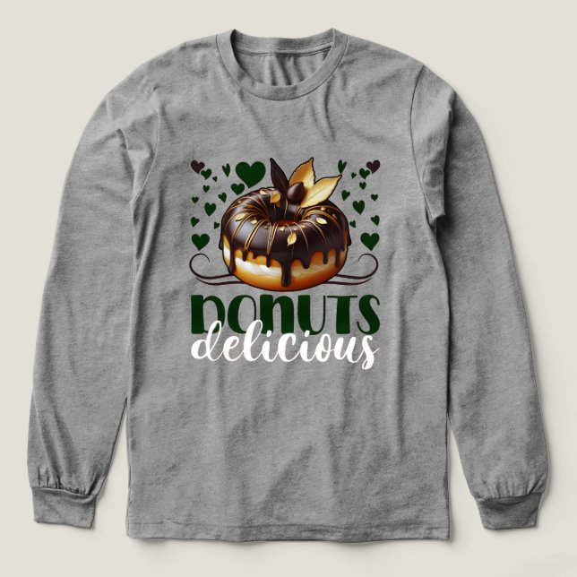 donuts delicious Tri-Blend shirt (Design Front)
