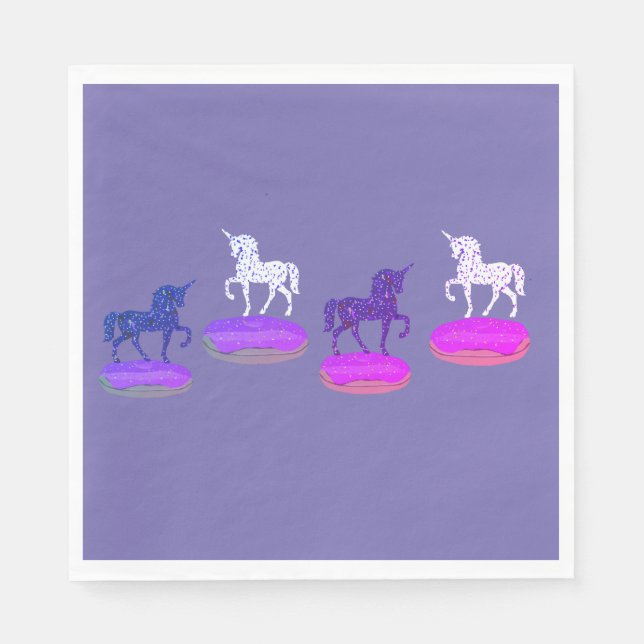 Donuts Delight Unicorns Fun Napkins (Front)