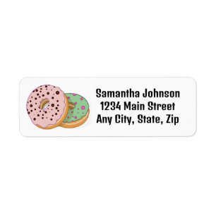 Donuts Design Return Address Label