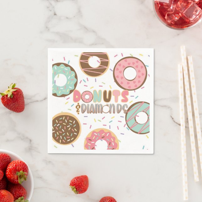 Donuts & Diamonds Bridal Shower Napkin (Insitu)