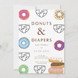 Donuts & Diapers Baby Show Invitation