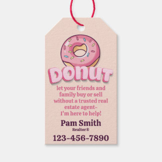 Donuts, Donut, Coffee, Realtor Pop-by Gift Tags