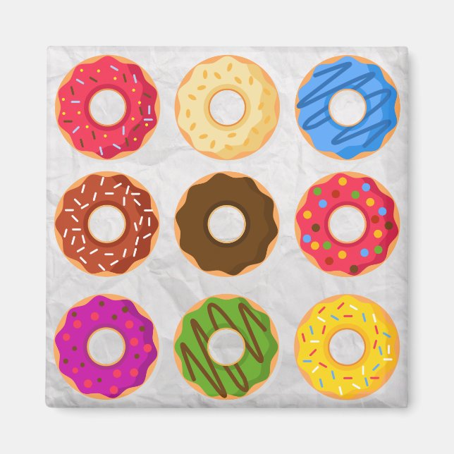 Donuts Donuts and Donuts Magnet (Front)