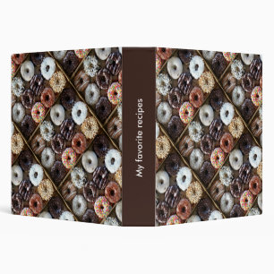 Donuts Doughnuts Dessert Recipe Book Binder