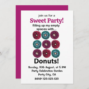 Donuts Filling Up My Empty Spaces With Donuts Invitation