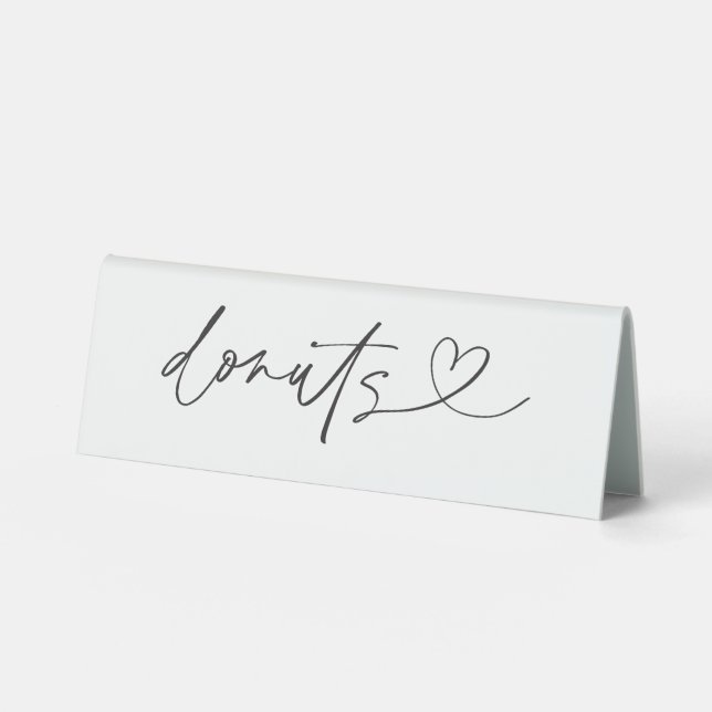 Donuts Food Label Wedding Party Acrylic Sign (Front)