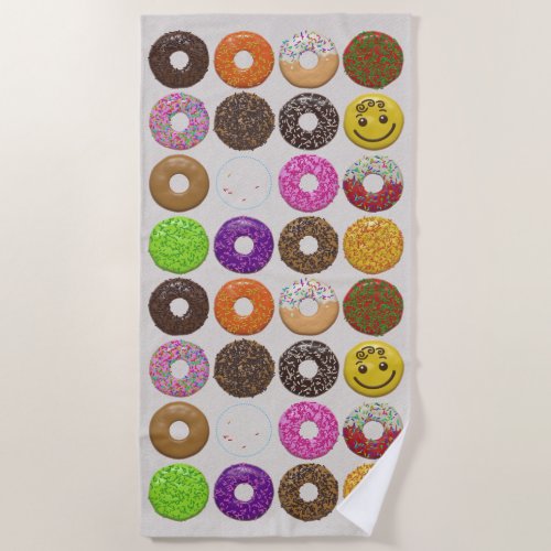 Donuts for all beach towel