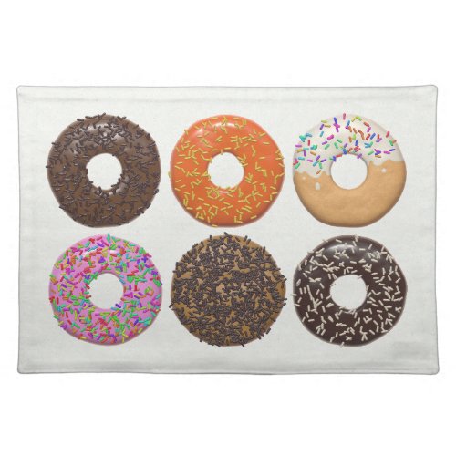 Donuts for all cloth placemat
