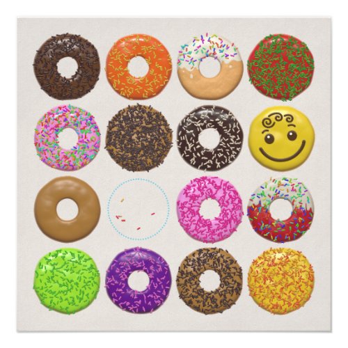Donuts for all photo print