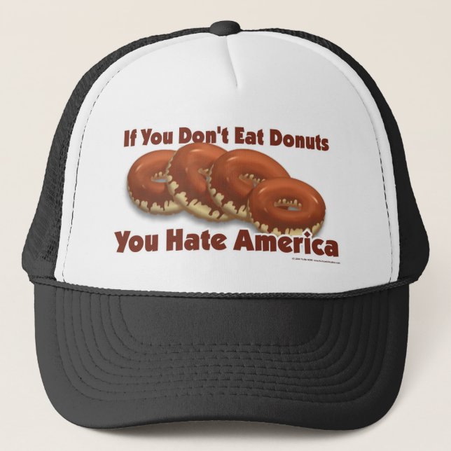 Donuts For America Trucker Hat (Front)