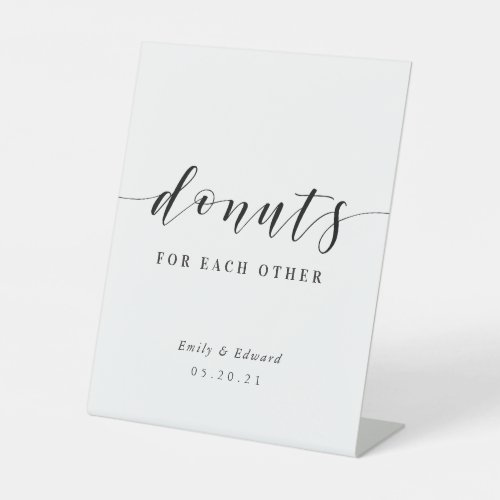 Donuts for Each Other Wedding Donut Table Pedestal Sign
