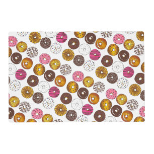 Donuts for You Love Valentine's Day Doughnut Dozen Placemat