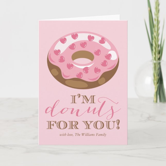 Donuts For You Valentine's Day Cards (Front)