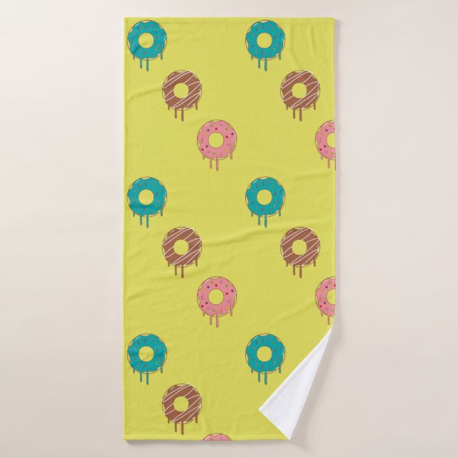 donuts fun snack bath towel (Bath Towel)
