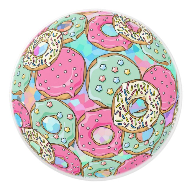 Donuts Galore Ceramic Knob (Front)