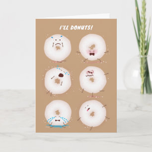 Donuts Go Nuts Valentine's Day Card