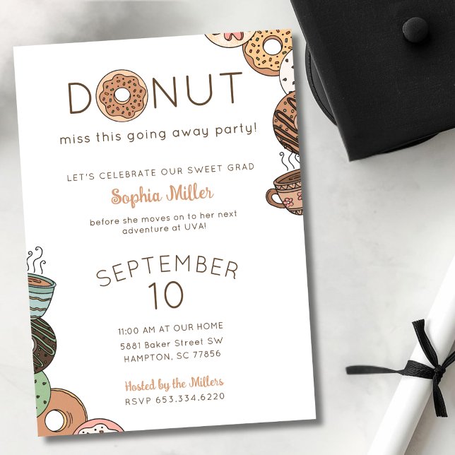 Donuts Graduate Farewell Party Invitation (Creator Uploaded)