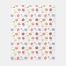 Donuts Homemade Fleece Blanket