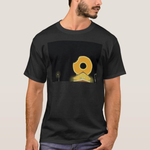 Donuts J Dilla Neon Glowing Sign Rework   T_Shirt