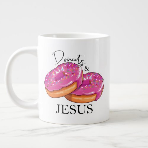Donuts  Jesus Giant Coffee Mug