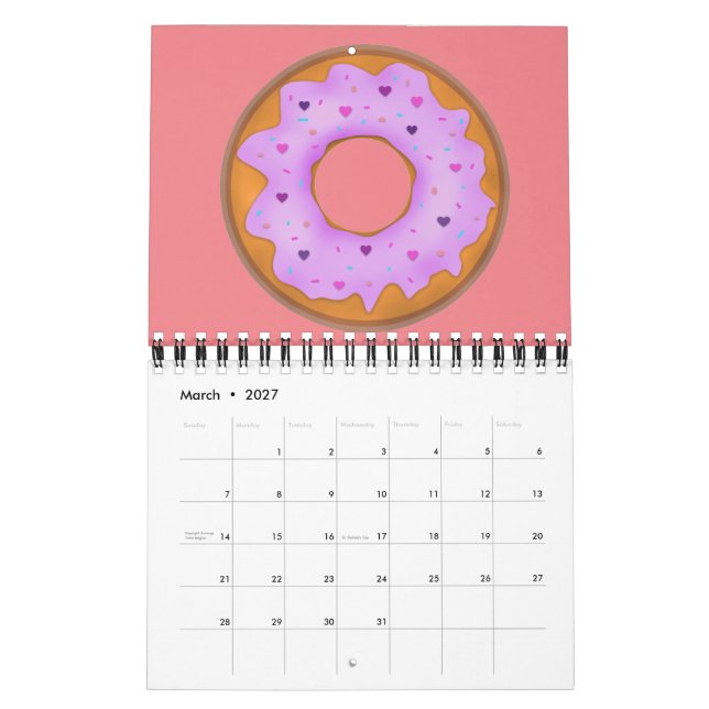 Donuts Love Calendar (Mar 2027)