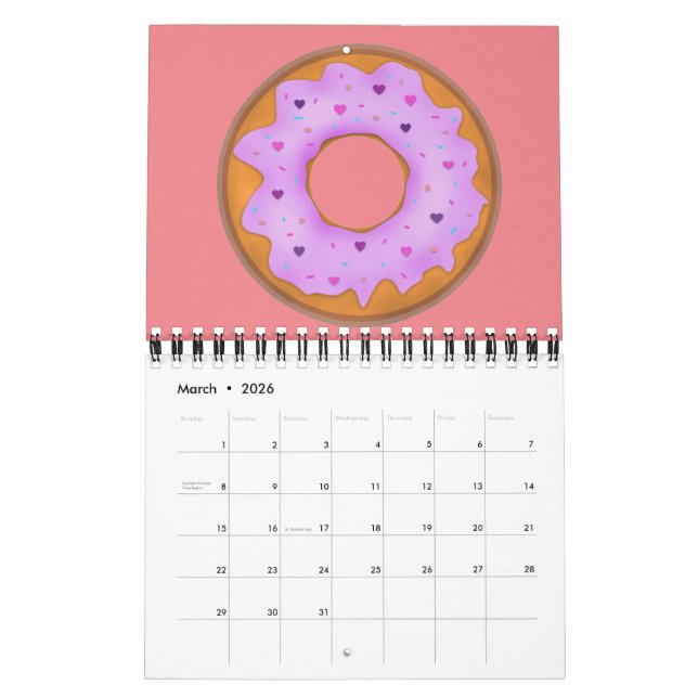Donuts Love Calendar (Mar 2026)