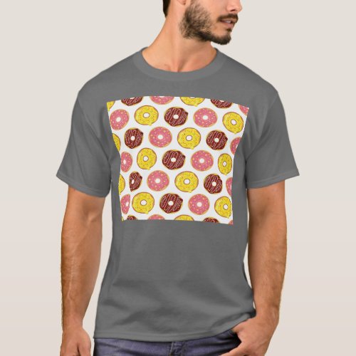Donuts Lovers Pattern T_Shirt