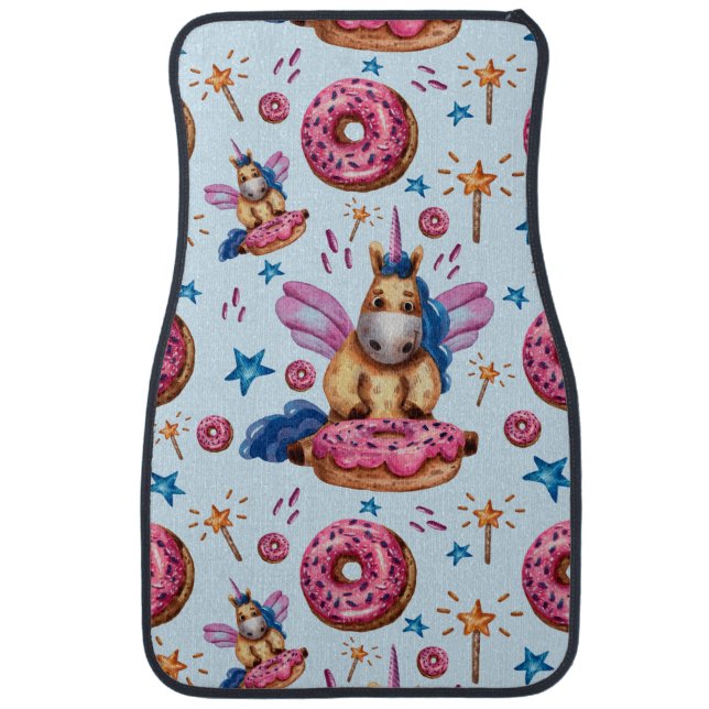 Donuts Magical Unicorns Are Cool Pattern      Car Floor Mat (Front)
