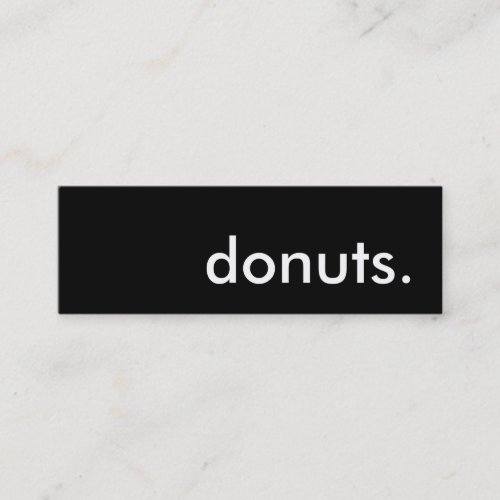 donuts. business cards