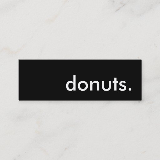 Customizable donuts. business cards