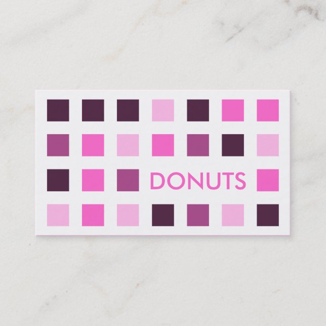DONUTS (mod squares) Business Card (Front)