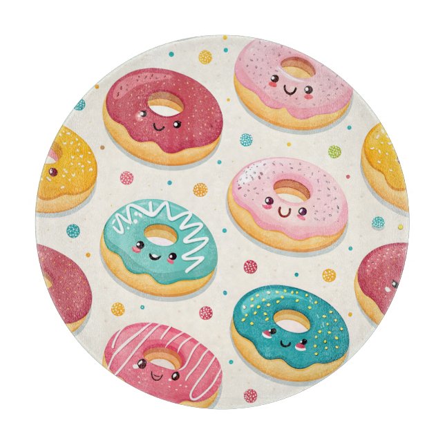 Donuts Pattern Cutting Board (Front)
